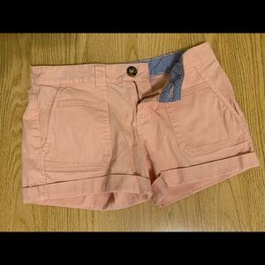 Pink jean shorts